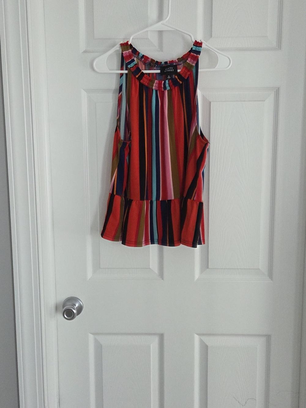Apt. 9 Multicolor Striped Peplum Tank